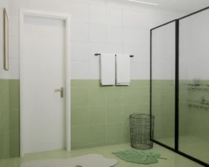 Projeto Banheiro Olive - Gabi Amaral Arquitetura